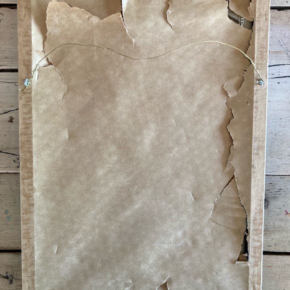 Vintage wood frame finished cross stitch needlepoint sailor girl 9.5 x 13.5 - Picture 4 of 4